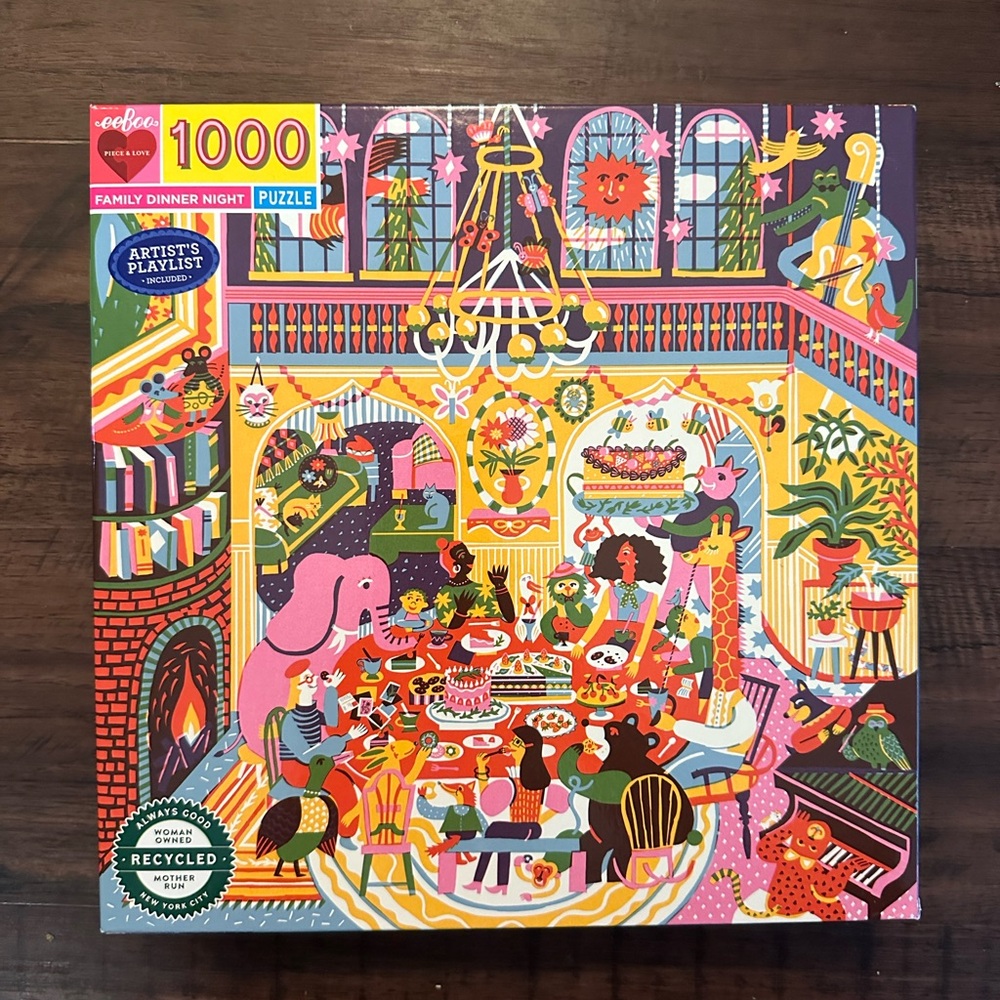 Colorful Family Dinner Night Eeboo Puzzle